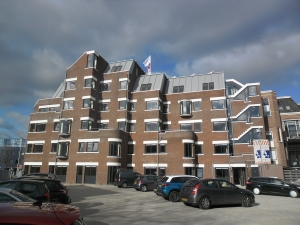 Achtergevel Duurzame appartementen De Klanderij te Leeuwarden