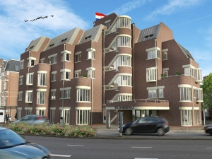 Voorgevel Duurzame appartementen De Klanderij te Leeuwarden